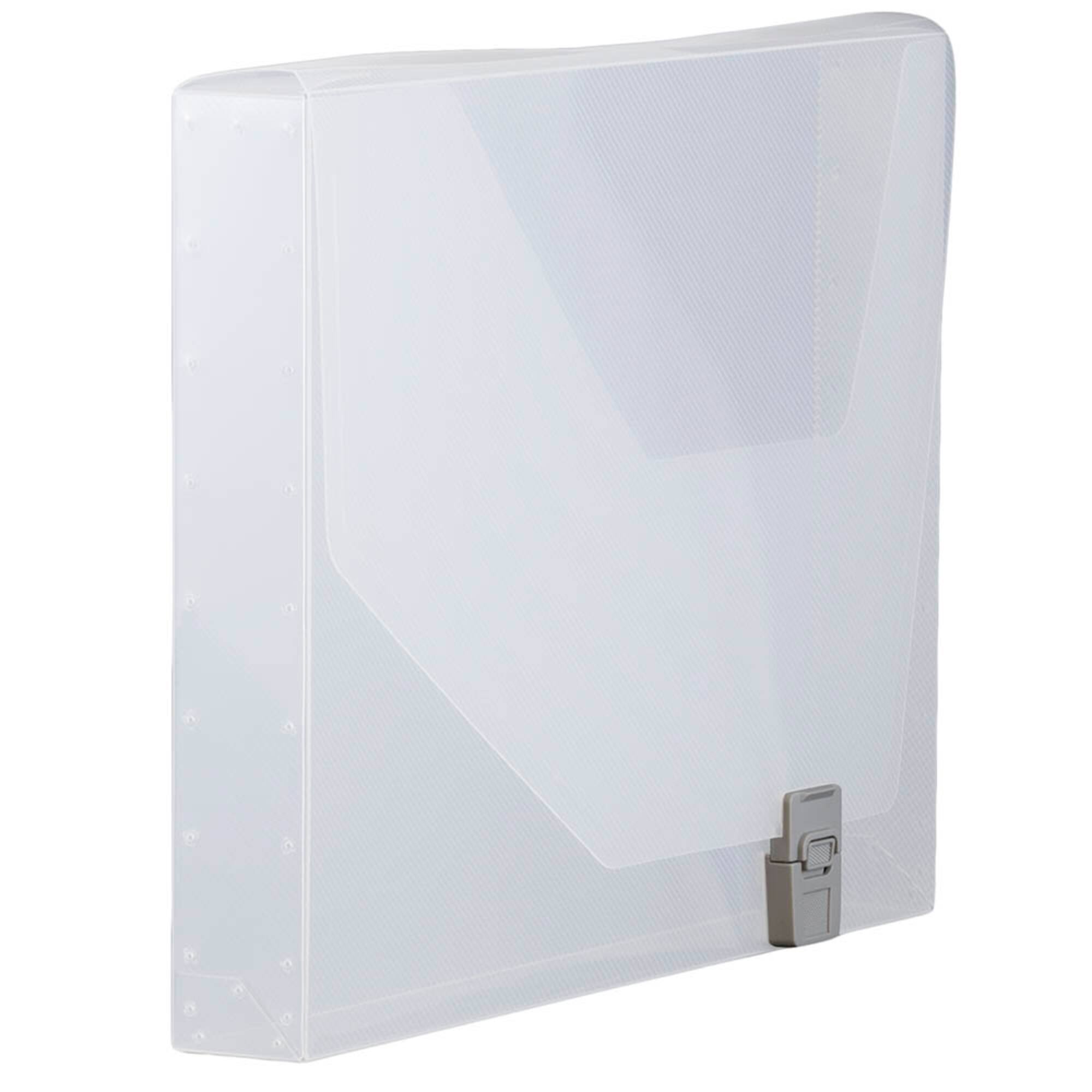 JAM Paper Plastic Box Portfolio with Side Buckle 9.75" x 13.5